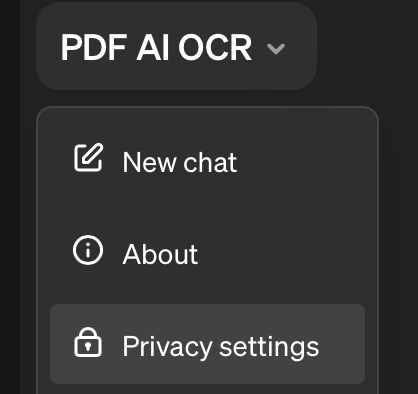 How to access the dropdown menu